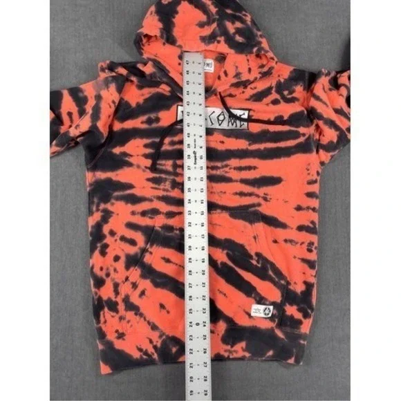 Welcome Skateboards Red Black Tie Dye Hoodie Men S 90s Skater Streetwear Style - Picture 8 of 9